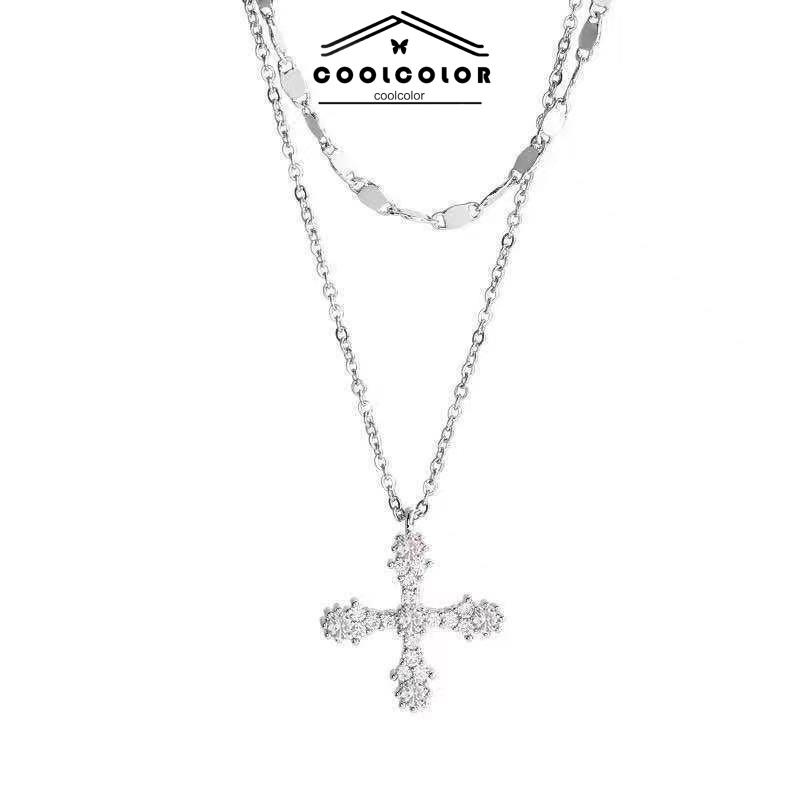 COD ❤️Kalung Titanium Pria Wanita Anti Karat Dan Tidak Luntur Kalung Liontin Bentuk Segitiga Geometris Kalung Baja Gaya Hip Hop Unisex Fashion Murah Hadiah Ulang Tahun COD