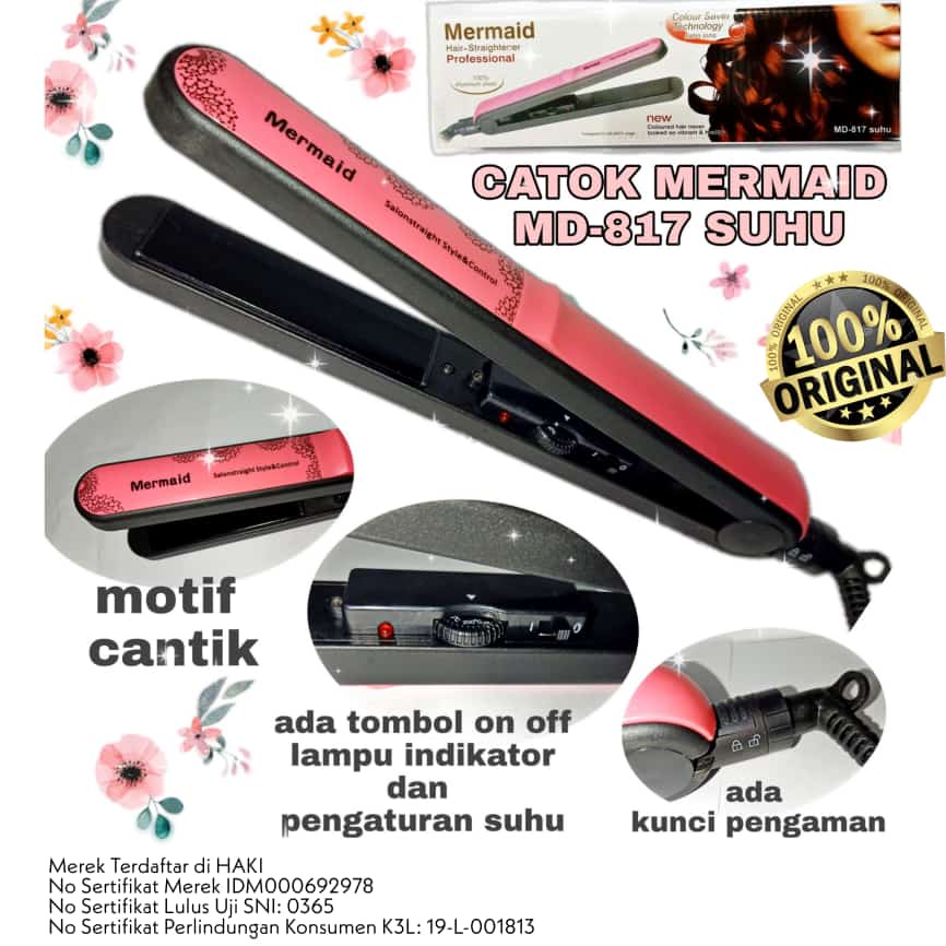 CATOKAN RAMBUT MURAH PROFESIONAL MERMAID MD-817 (SUHU)