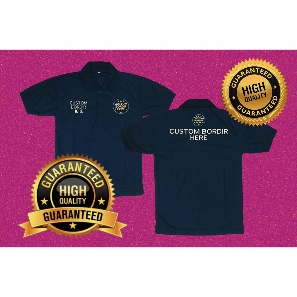 Polo Shirt Hitam Custom Bordir Satuan Poloshirt Hitam Custom Bordir Baju Kaos Kerah Polo Shirt Murah
