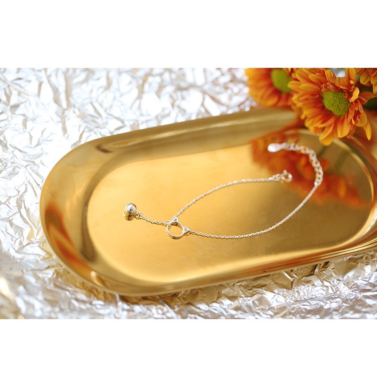 Gelang Rumbai Bahan Stainless Steel Desain Kucing Untuk Wanita