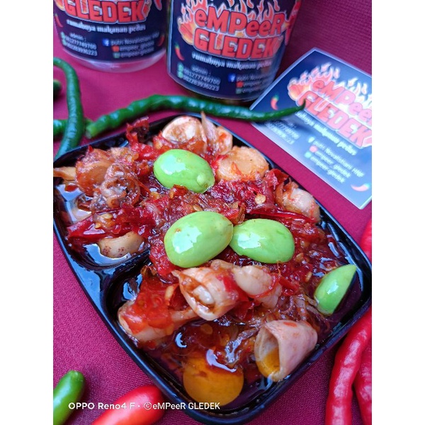 

sambal kemasan cumi pete cabe merah