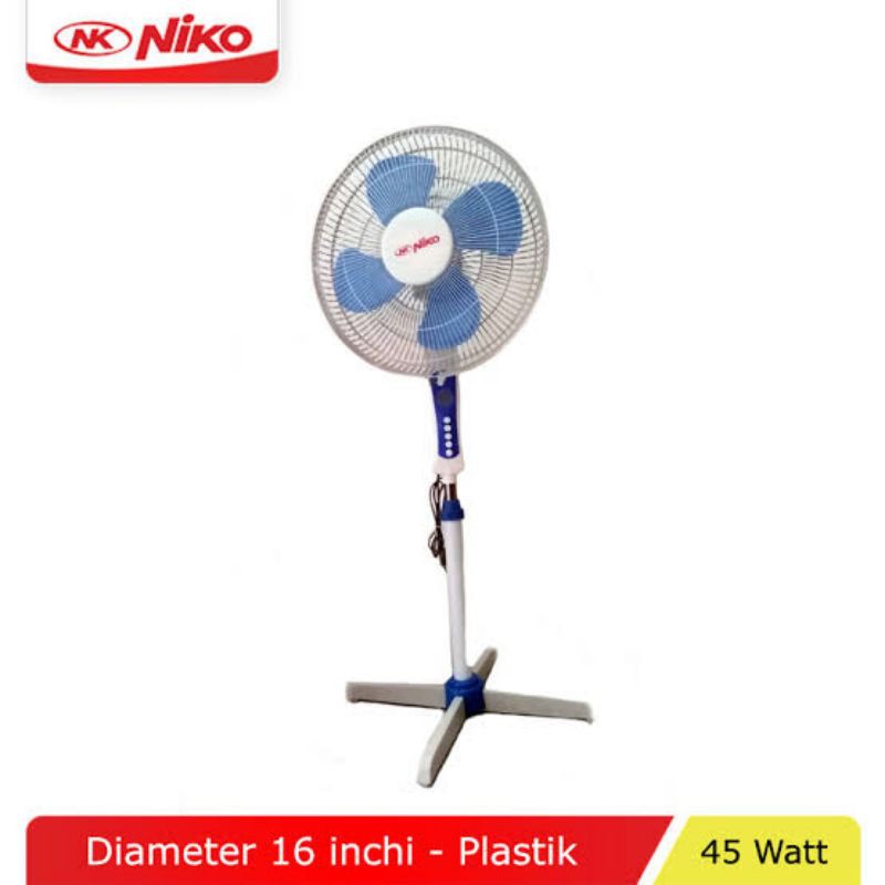 Niko Kipas Angin Berdiri 16&quot; / Stand Fan 16 Inch Kaki Silang NK-16NL