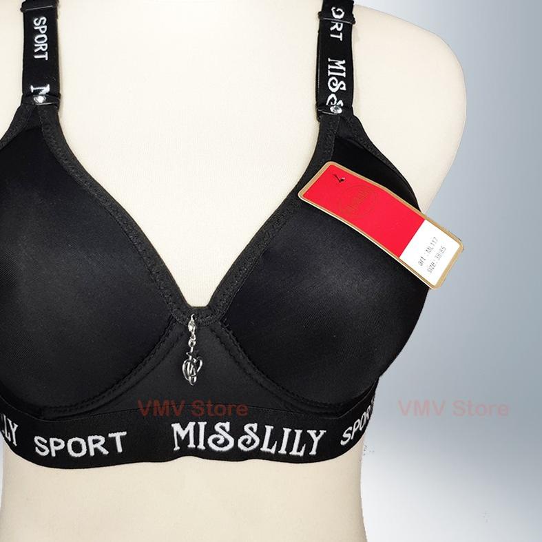 ➹ Bra Tanpa Kawat Misslily ML 117 Cup B Besar Kait 3 Model Sport Comfort Premium Quality Miss Lily ♥