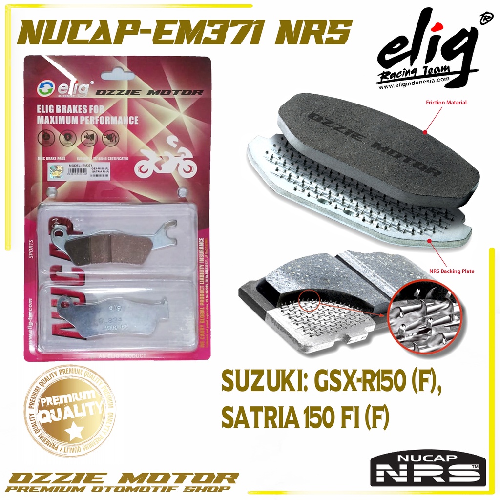 KAMPAS REM CAKRAM RACING NUCAP EM371 NRS SUZUKI GSX-R150 F SATRIA 150 FI F