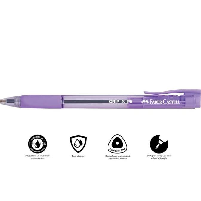 

♚♧aU% Ballpoint Grip XP 0.5 mm Barrel Violet - Box isi 10pcs ♚♧