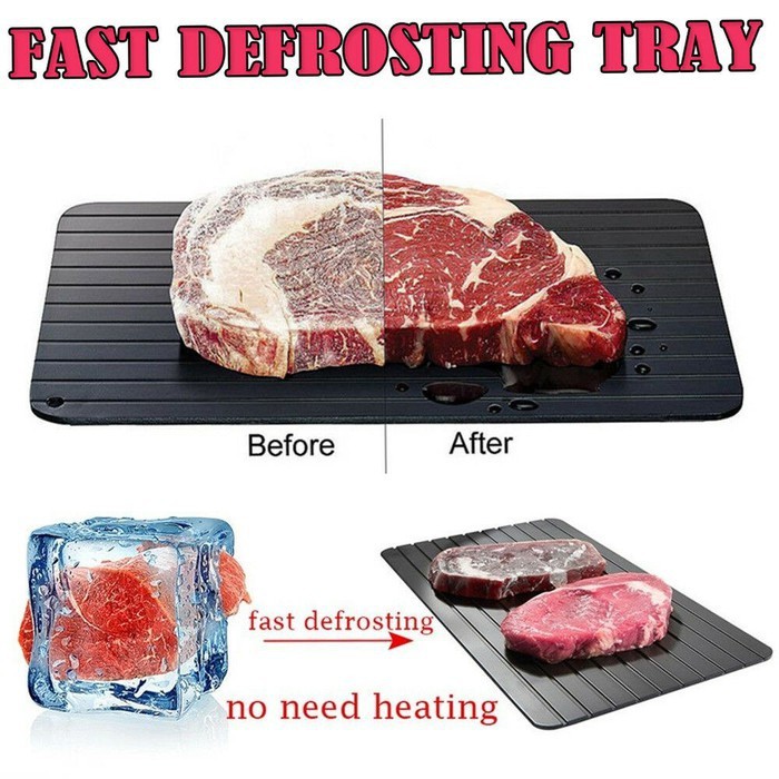 LT- [600GR] DEFROST PLATE IMPORT / DEFROSTING TRAY / PELUNAK MAKANAN DARI FREEZER