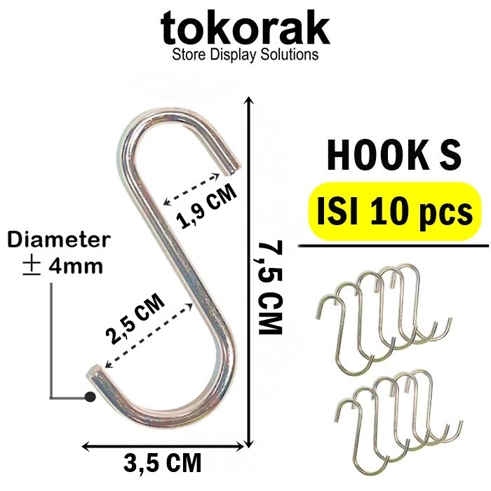 HOOK S 10 PCS PENGAIT SLING GANTUNGAN CANTOLAN