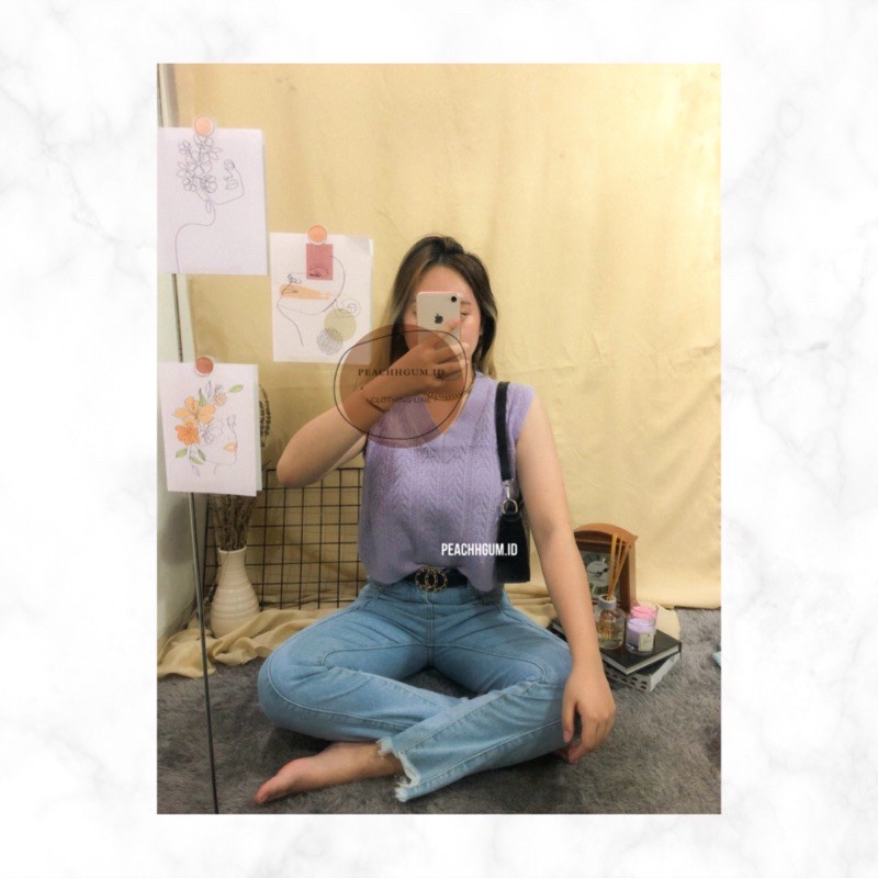 vest rajut / rompi rajut / rompi kabel / vest cable / rompi korea  / rompi premium / premium vest