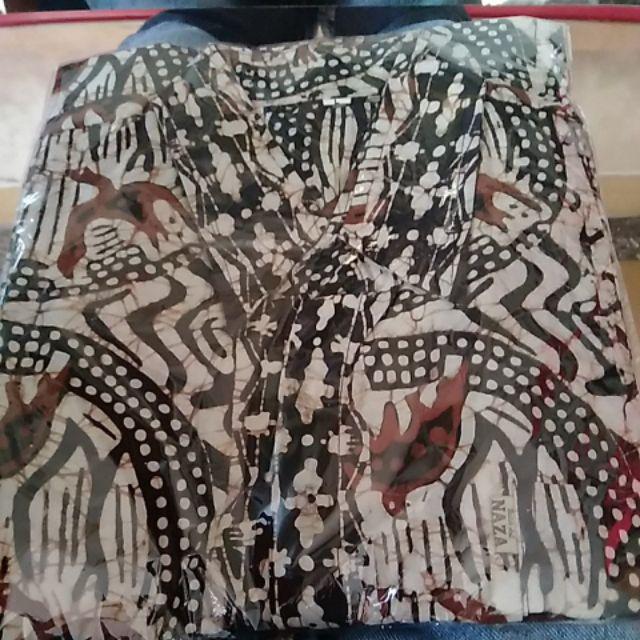 Kemeja Batik Cap Lengan Pendek Premium 021 Risna Batik Hrb026 Kenongo Hem Batik Pekalongan Manggar