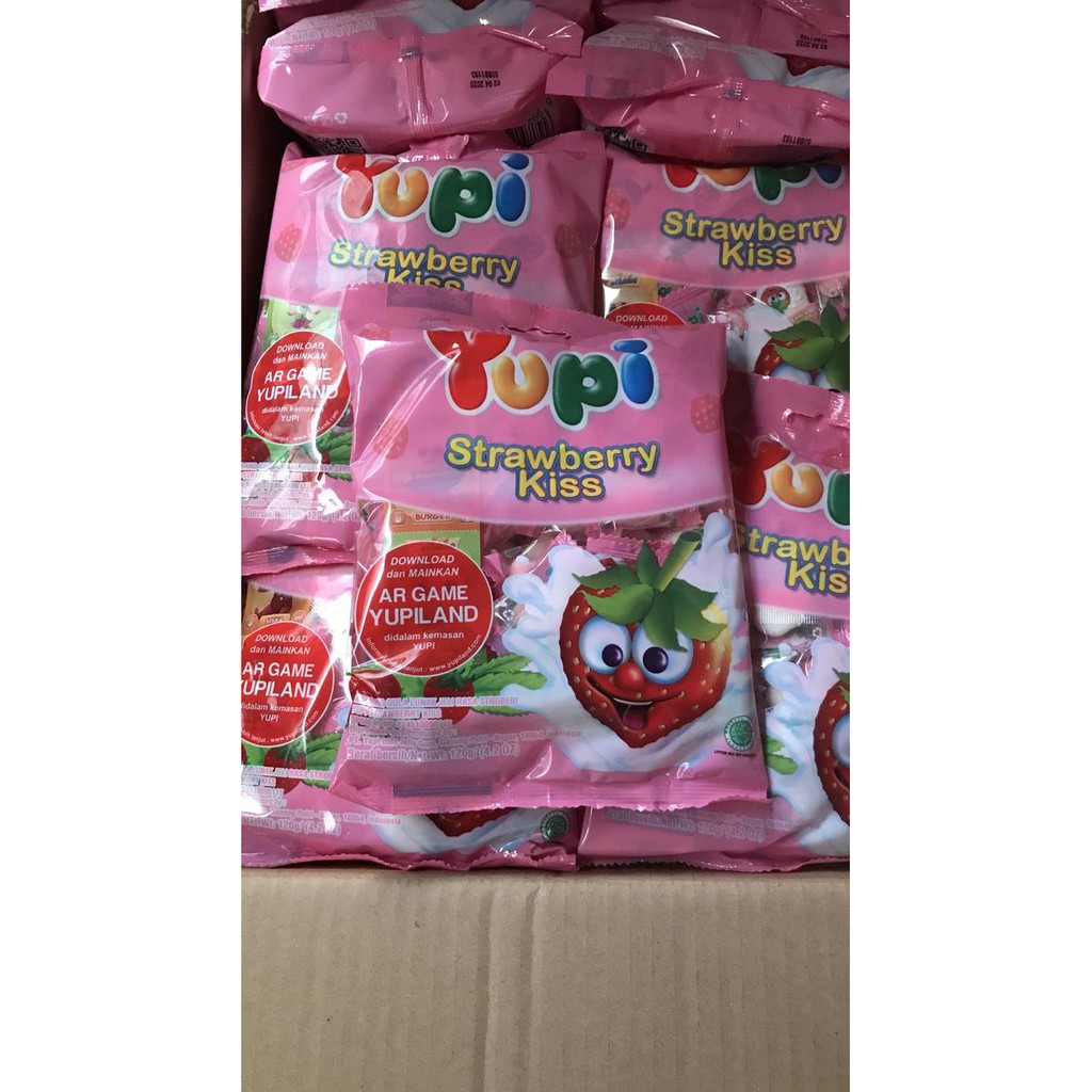 

Ayo Promo Permen Yupi Strawberry Kiss 1 Bungkus 120g 120gr Merah Pink Stroberi Murah