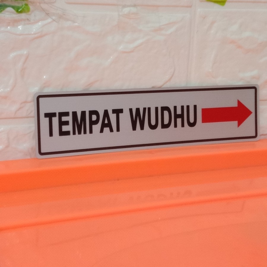 

LABEL TEMPAT WUDHU ARAH KANAN/KIRI UKURAN 4X18CM