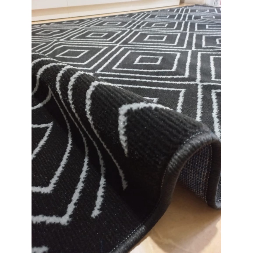 MAROC Karpet Lantai 160x210 Midnight Monokrom - Midnight 03-2