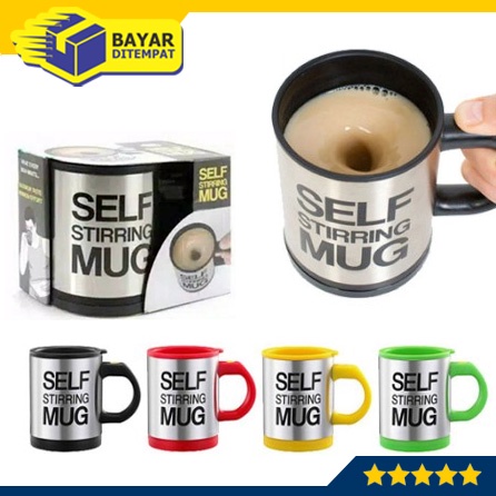 Gelas Pengaduk Otomatis Self Stirring Mug Cangkir Aduk Pengaduk Sendiri Kopi Teh Susu