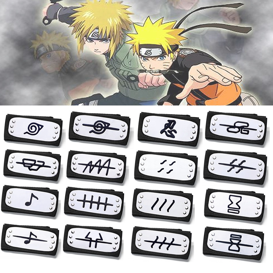 ☋Anime Naruto Uzumaki Bando Cosplay NARUTO Aksesoris Alat Peraga Gambar Aksi Akatsuki Itachi Kepala 