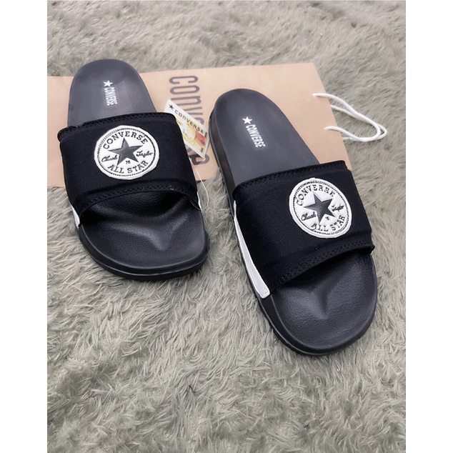 SANDAL PRIA WANITA  SLOP|SLIDE CONVERSE BLACK FREE PAPERBACK