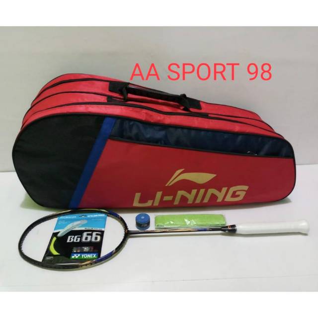 RAKET BADMINTON LINING WINDSTORM 74 BLACK GOLD