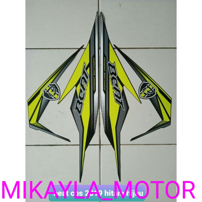 stiker striping honda beat cbs 2019 hitam hijau