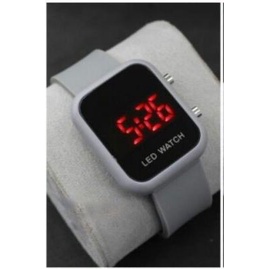 WBS JAM TANGAN WANITA / PRIA DIGITAL RUBBER LED WATCH IMPORT GROSIR ORIGINAL HIGH QUALITY JF087-ABU