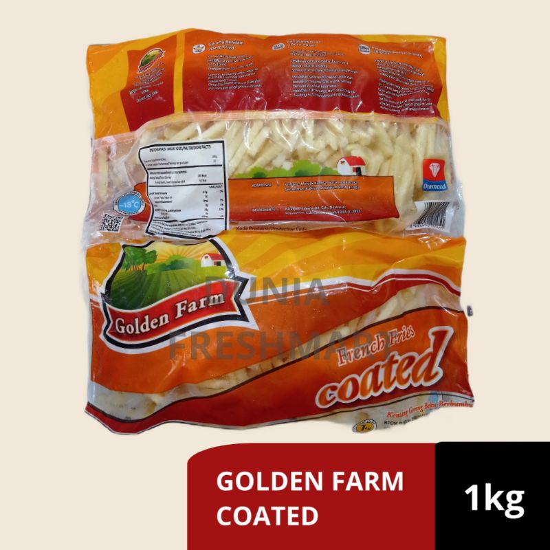 

Golden Farm French Fries Kentang Goreng Coated/Berbumbu 1kg/1000gram