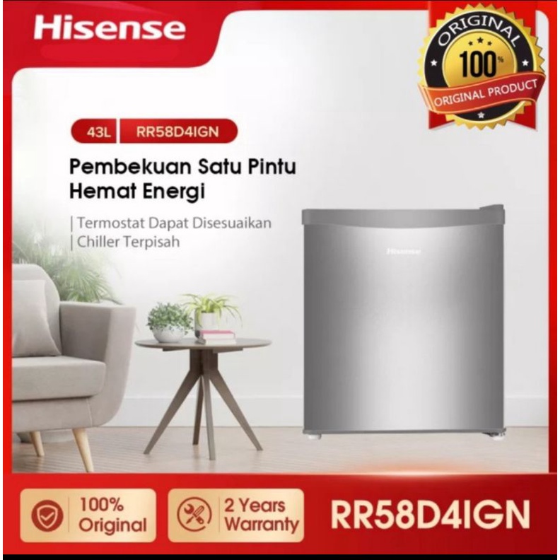 Hisense Kulkas Mini Bar Refrigerator RR58N4IGN