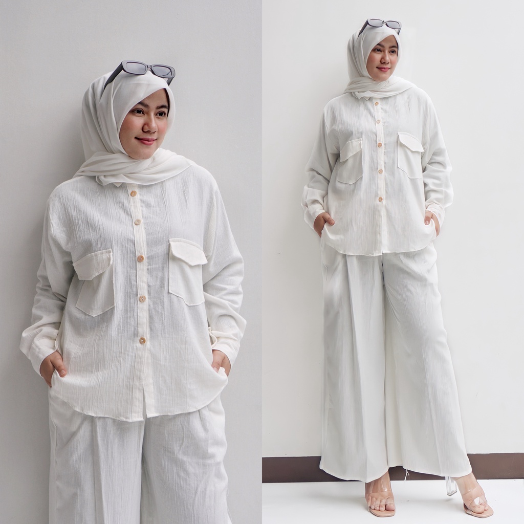 LINEN CRINKLE/ ONE SET OVERSIZE/ SET LINEN CRINKLE