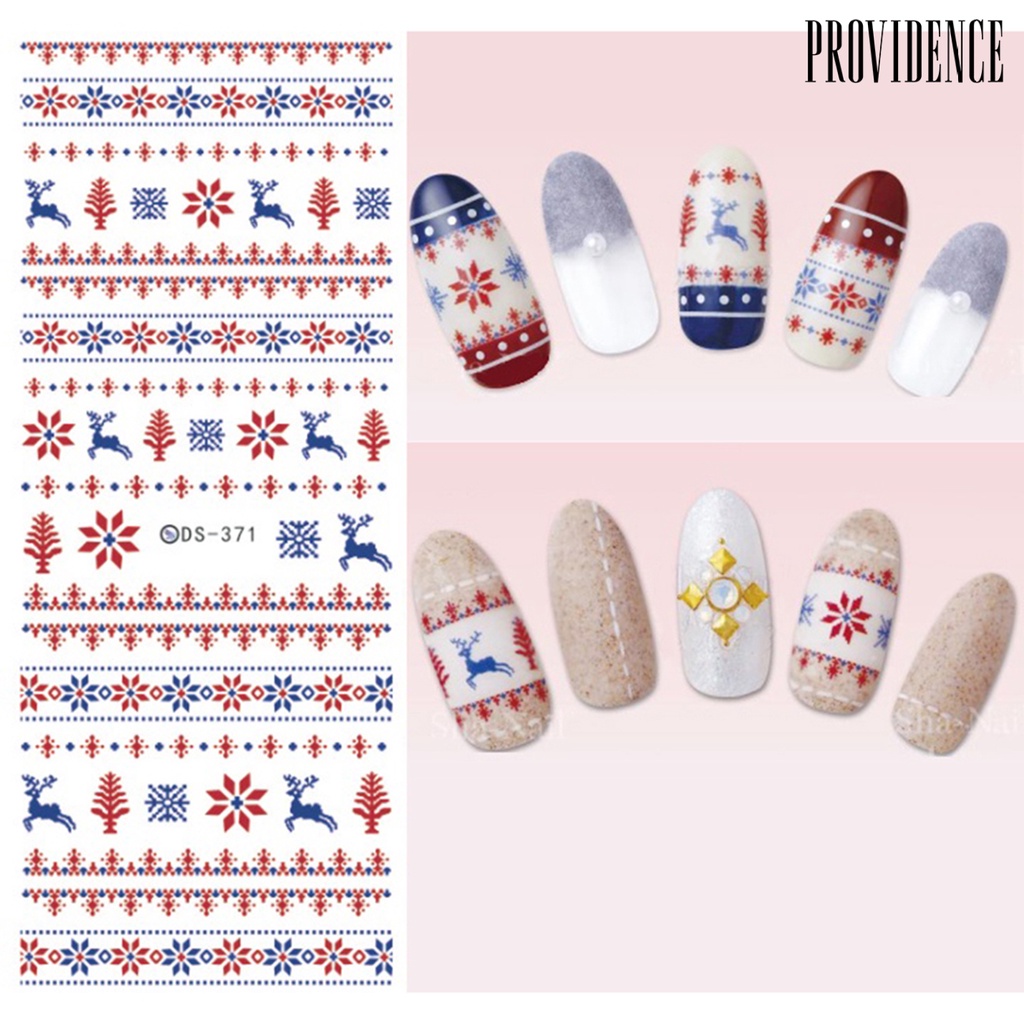 Providence 1 Lembar Ds371 Ds372 Stiker Kuku Tahan Air Ramah Lingkungan Untuk Nail Art