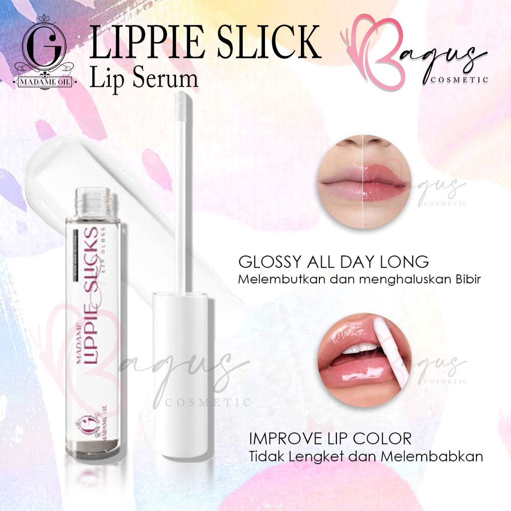 ⭐ BAGUS ⭐ MADAME GIE LIPPIE SLICKS 3 gr | Lip Serum Lip Gloss