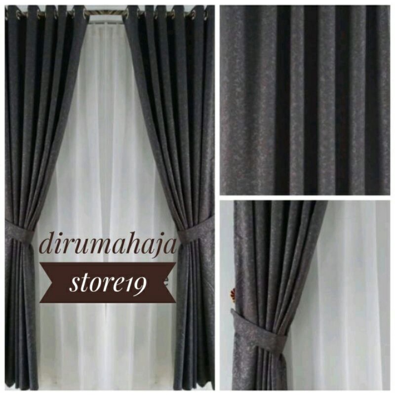 Gorden rumah Gorden pintu Gorden jendela minimalis embos lokal(12)ring smokring silver panjang 200cm