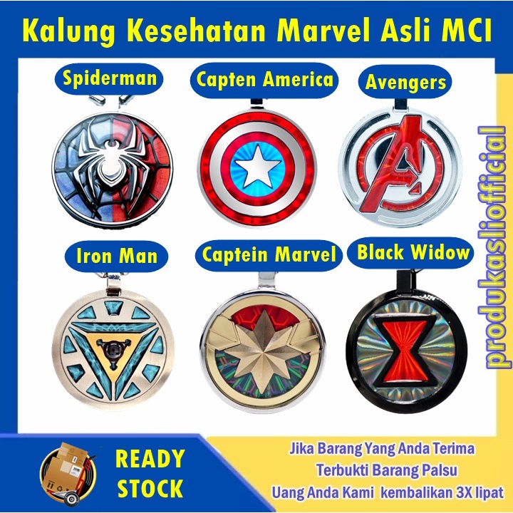 Kalung Kesehaatan Marvel Avengers Asli Original MCI - Kalung MCI - Kalung Mci Asli - Kalung MCI Ori 