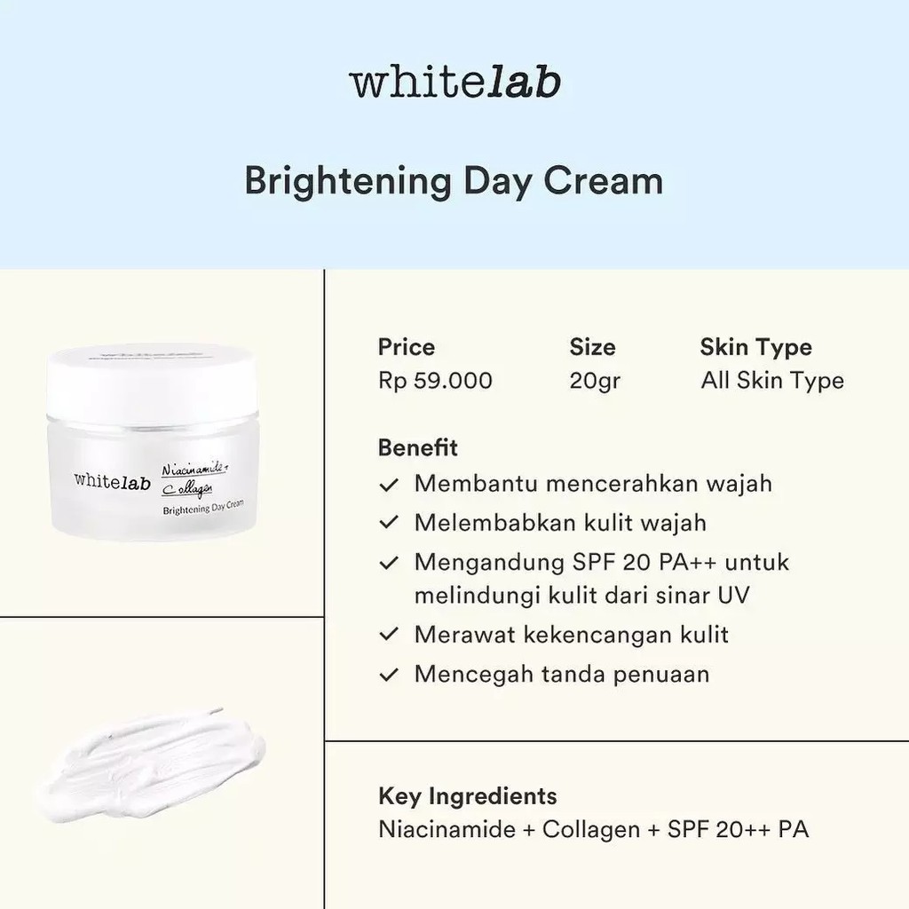 [BPOM] Whitelab Brightening Day | Night Cream 20Gr