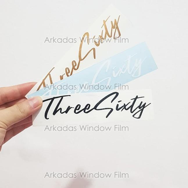 Modern?> Sticker Frame Sepeda Three Sixty ThreeSixty 3Sixty Lipat Vinyl Cutting - Hitam
