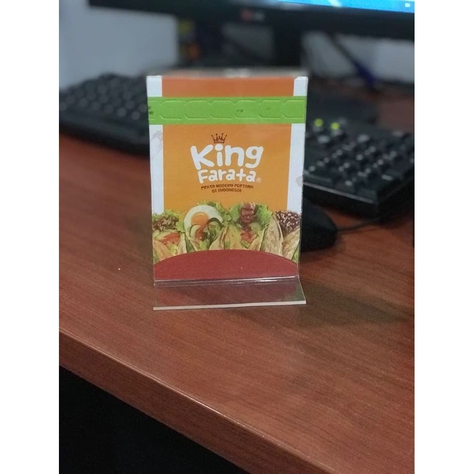 

AKRILIK TENT HOLDER A4 / TEMPAT BROSUR A4 DISPLAY TENT CARD AKRILIK DISPLAY BENTUK T TEBAL 2MM