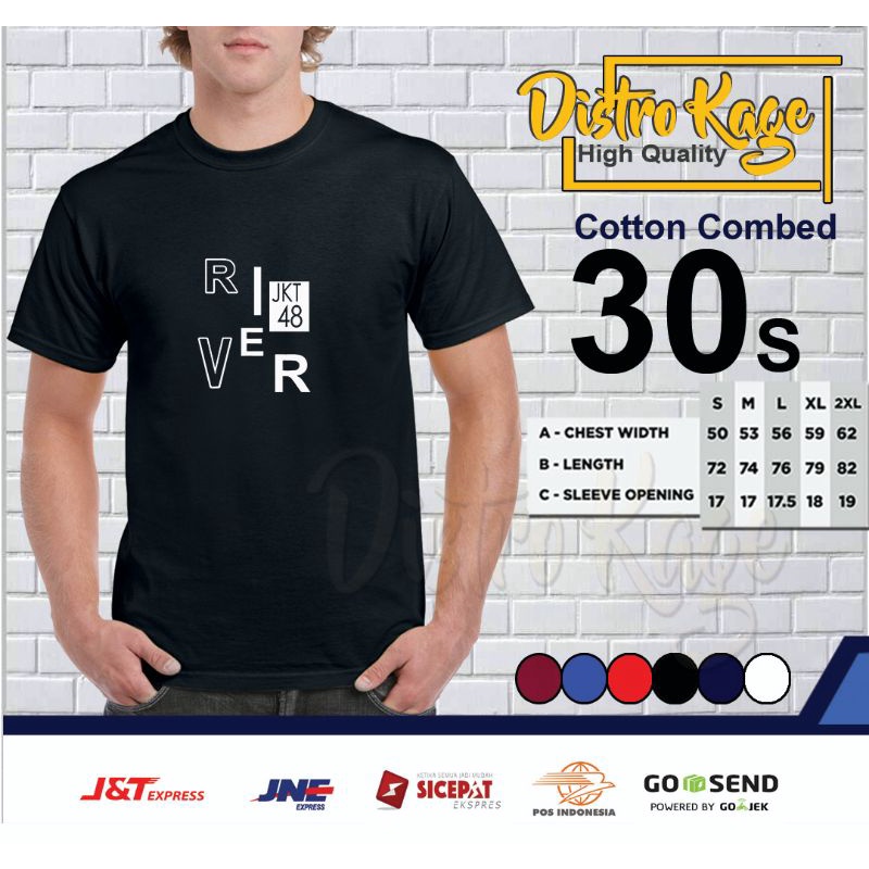 Baju Kaos Pria JKT48 River Girl Band Ukuran Dewasa unisex cotton combed 30s Distro Kage