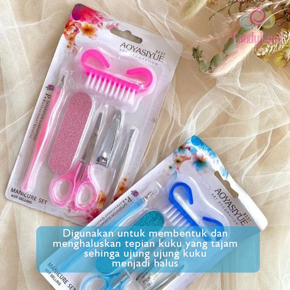 Paket Satu Set Gunting Kuku Perawatan Kecantikan Kuku Kaki Tangan Pedicure Manicure 6 Pcs Medicure Pedicure Medikur ACK14 Medi Pedi Menipedi Profesional Salon Nail Art Pembersih Kuku Hena ACK14