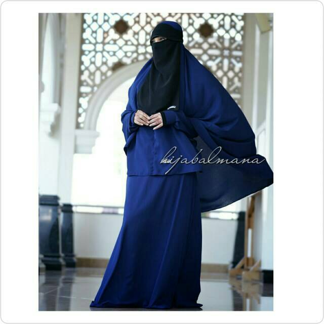 Gamis Polos Syari set Khimar Jumbo