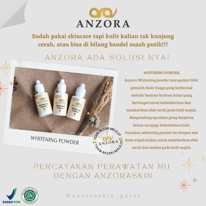 WHITENING POWDER / BIBIT PEMUTIH ANZORA