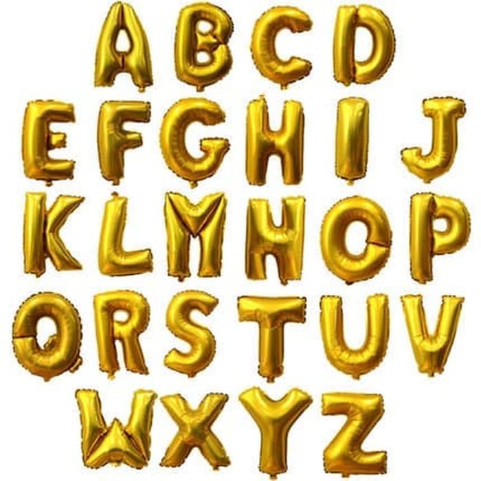 Balon Foil Alphabet - Balon Foil Angka 40CM TERMURAH!!! Balloon Foil