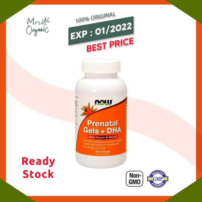 Ibu Hamil - Now Pregnancy Prenatal Multivitamin + Dha Vitamin Ibu Hamil -180 Sgels