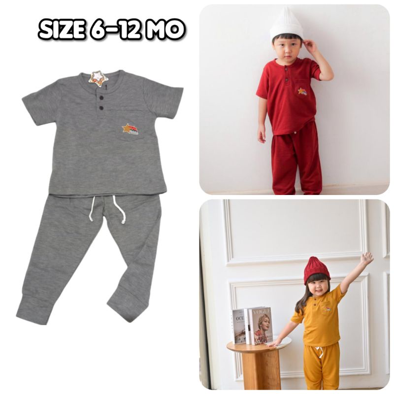 Setelan Jogger Anak Bayi Unisex Size 6 month - 2 Year / Starkids Set Joger anak Unisex
