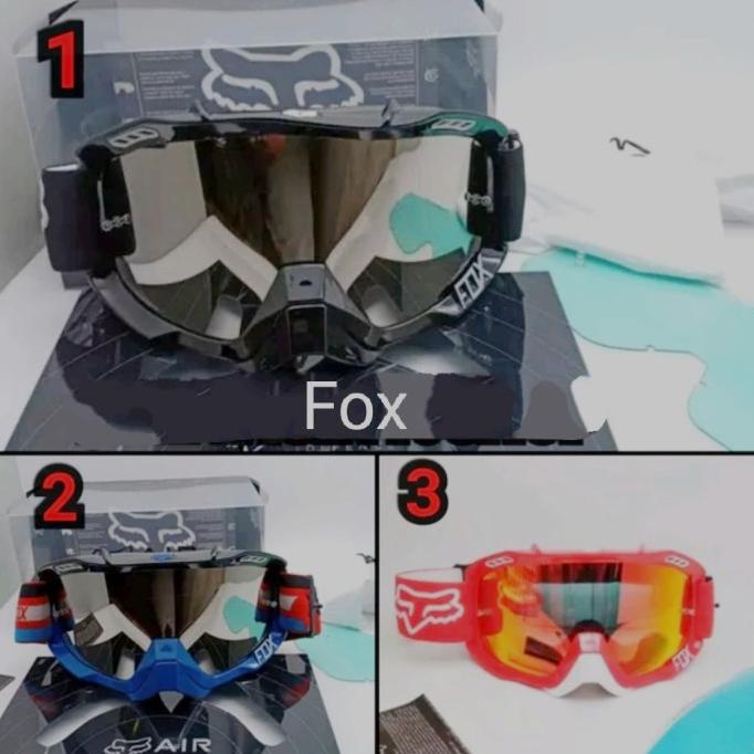 Kacamata Google Cross Fox- Kacamata Motor Cross Google Fox air 2 Lensa