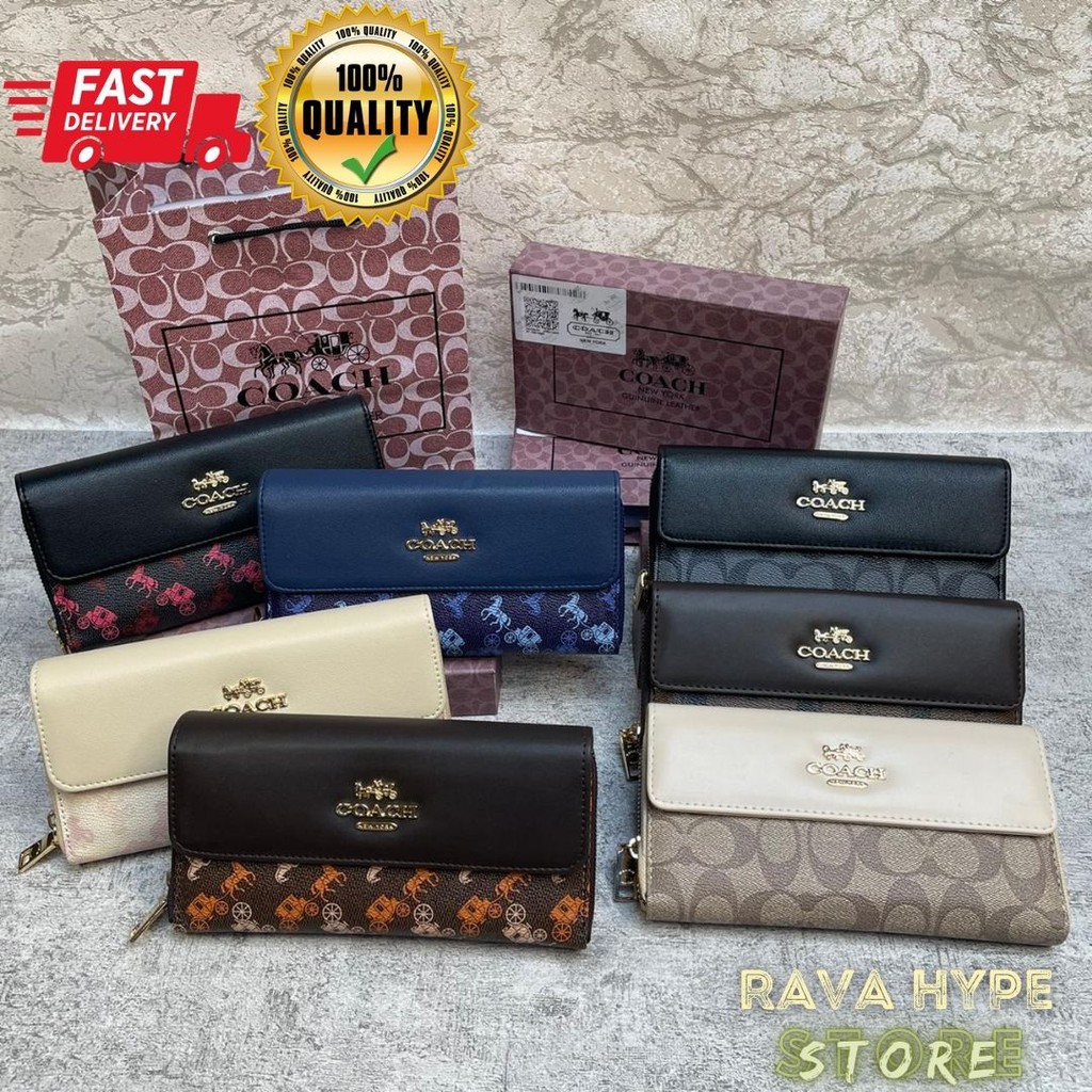 Dompet Coach Horse / Coach Wallet Long Dompet Panjang Dompet Kulit