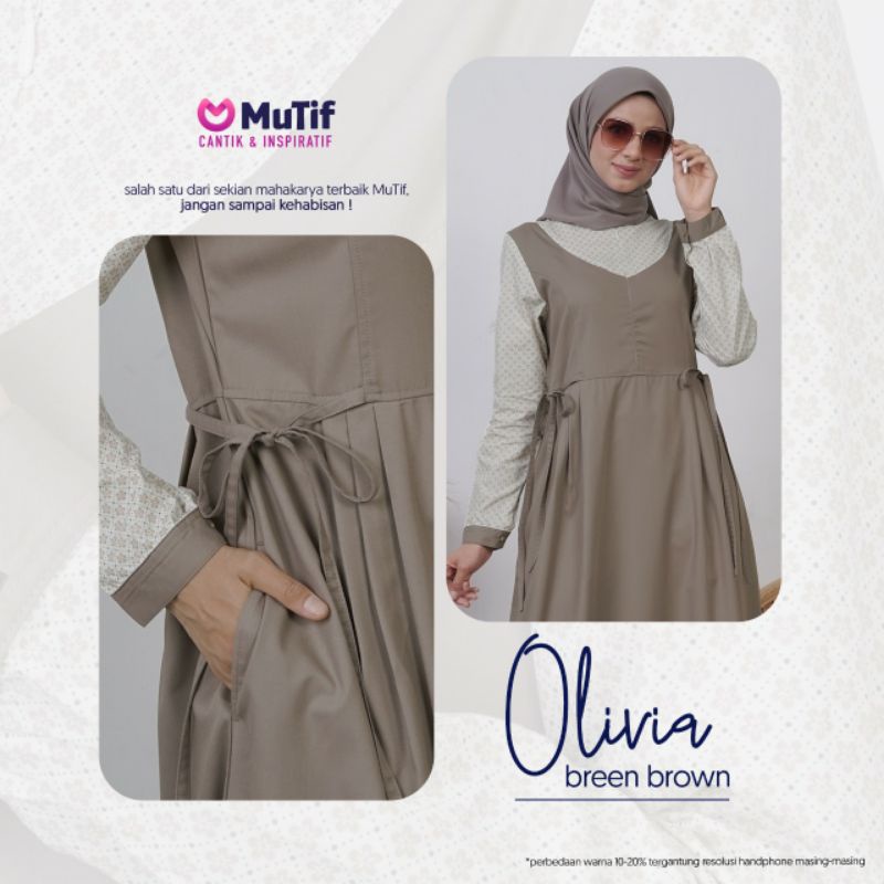 GAMIS OLIVIA BREEN BROWN ORI BY MUTIF