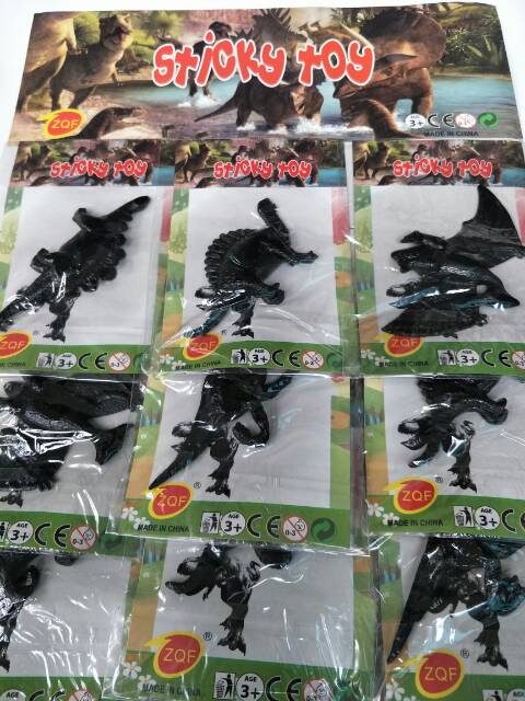 Mainan Sticky Toys Buaya / Dino / Ular / Kelabang / Laba Laba Hitam Jumbo Prank Toys Jelly Karet bisa Nempel Melar Stretchy Murah