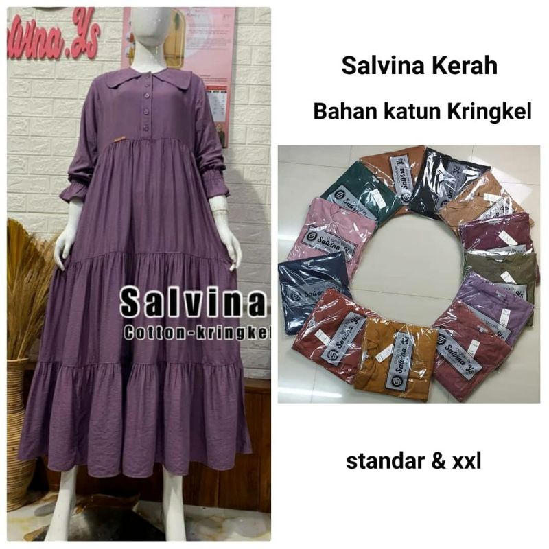 Baju Gamis Salvina Kerah Kringkel