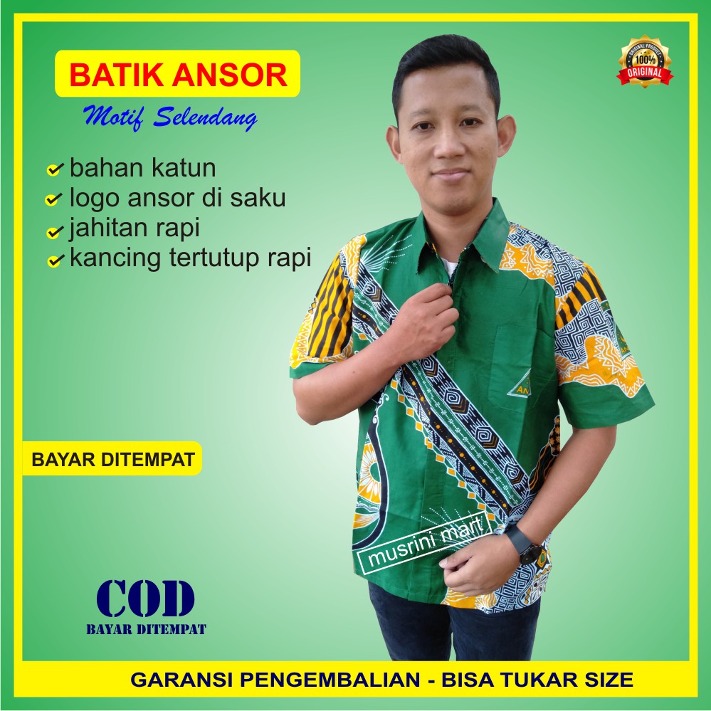 BAJU ANSOR BATIK ANSOR KEMEJA ANSOR SERAGAM ANSOR HEM PRIA ANSOR PEKALONGAN MURAH MUSRINI Mart