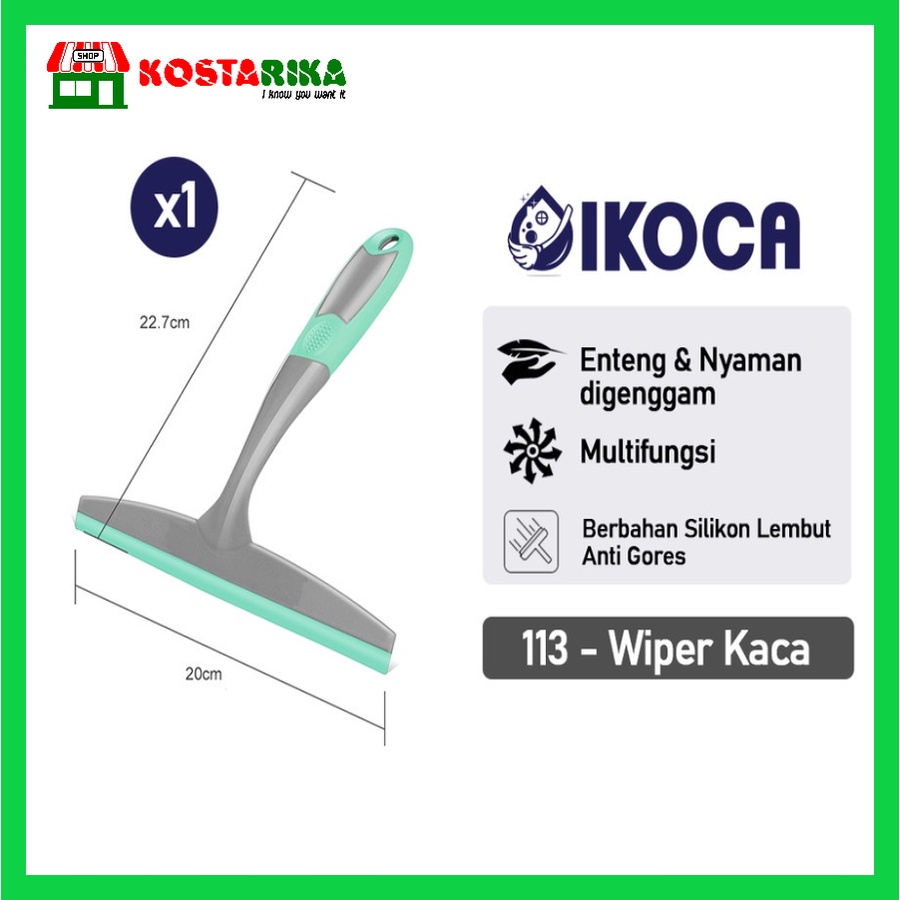 Wiper Kaca Pembersih Kaca Mobil Jendela Wiper Kaca Wefer Kaca IKOCA 113 Ukuran 20x22.7cm