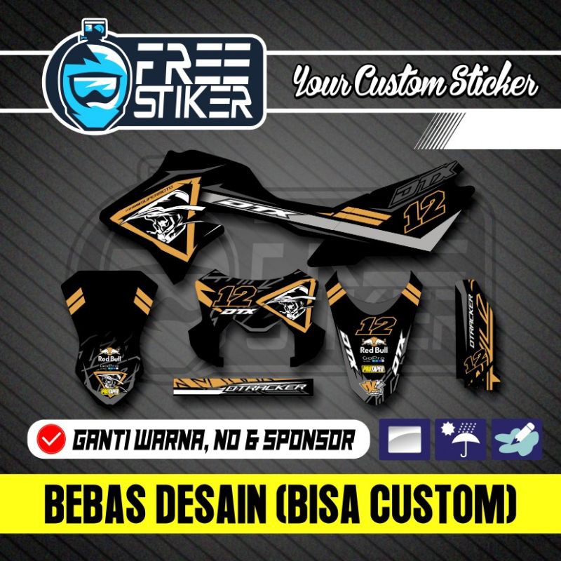 DECAL DTRACKER GOLD SUPERMOTO