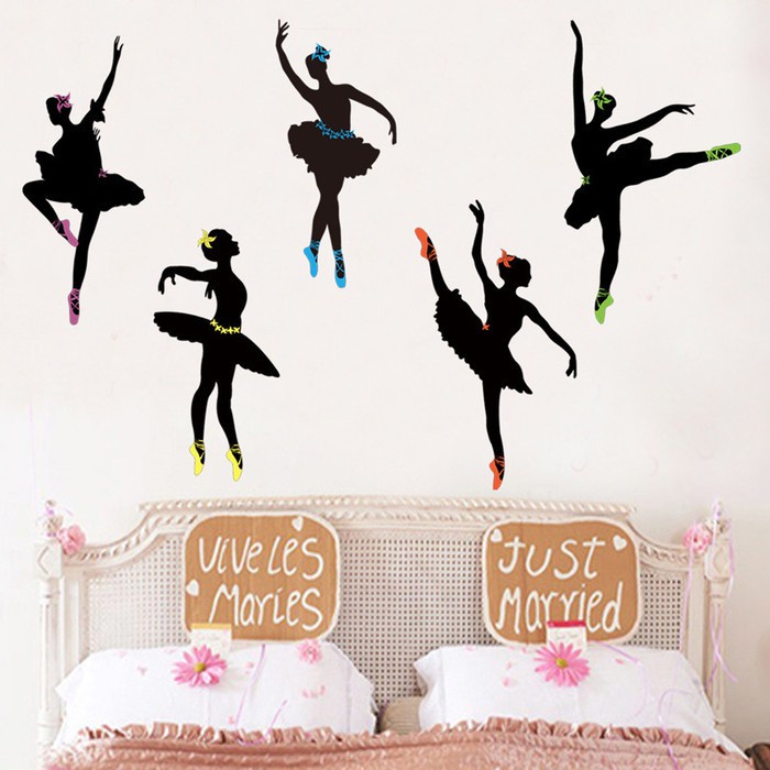 Stiker Dinding / Kaca / Wall Sticker : Tarian Ballet 5 Ballerina