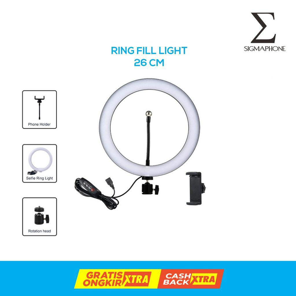 RING FILL LIGHT LED 26 CM RINGLIGHT LAMPU LED BESAR 26CM RING LIGHT MAKE UP VLOG MUA TIK TOK LIVE