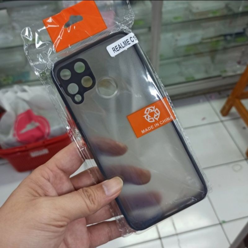 Realme c15 case fuze dove doff matte colour warna